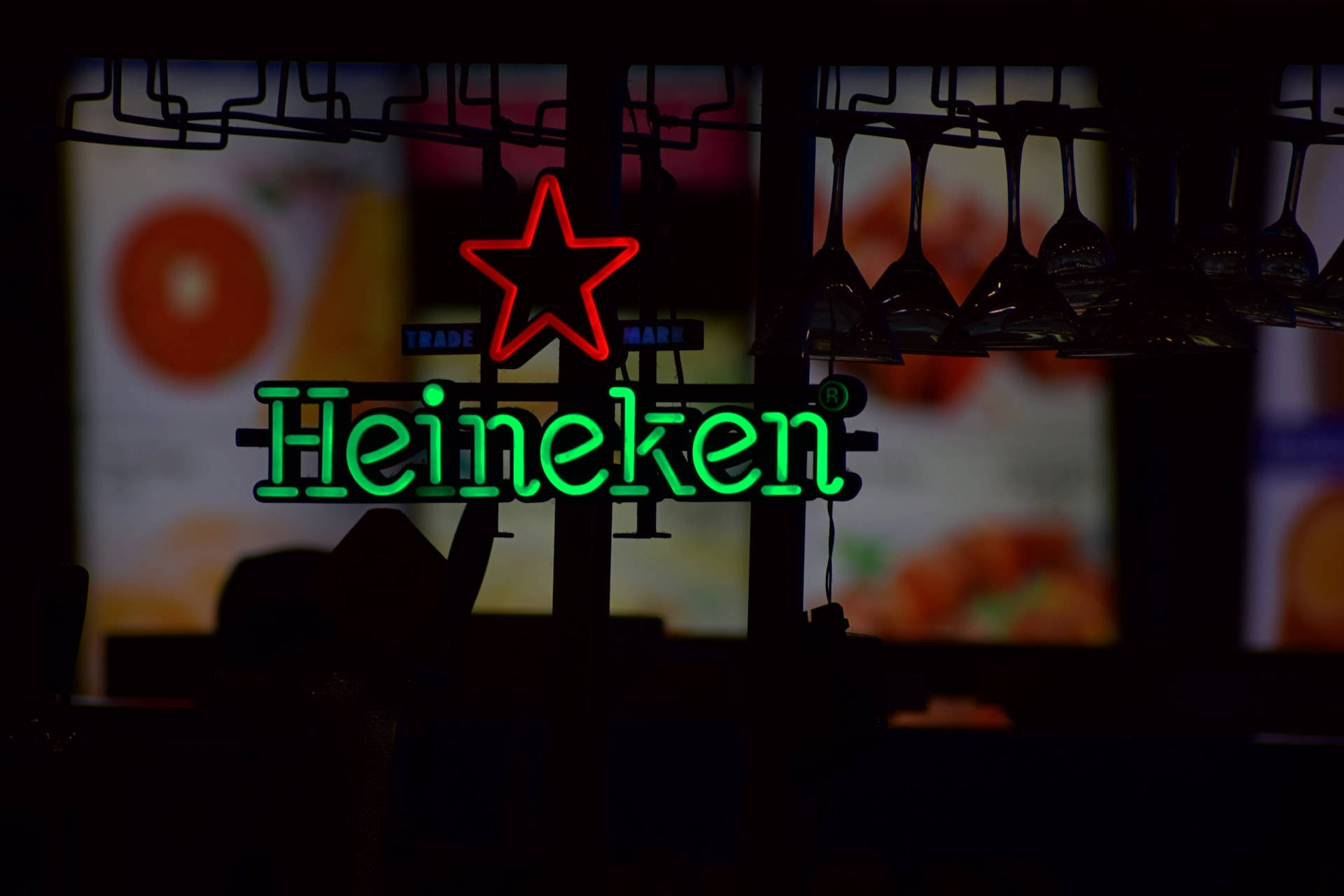 Heinekenlager Öl Neon-skylt Wallpaper