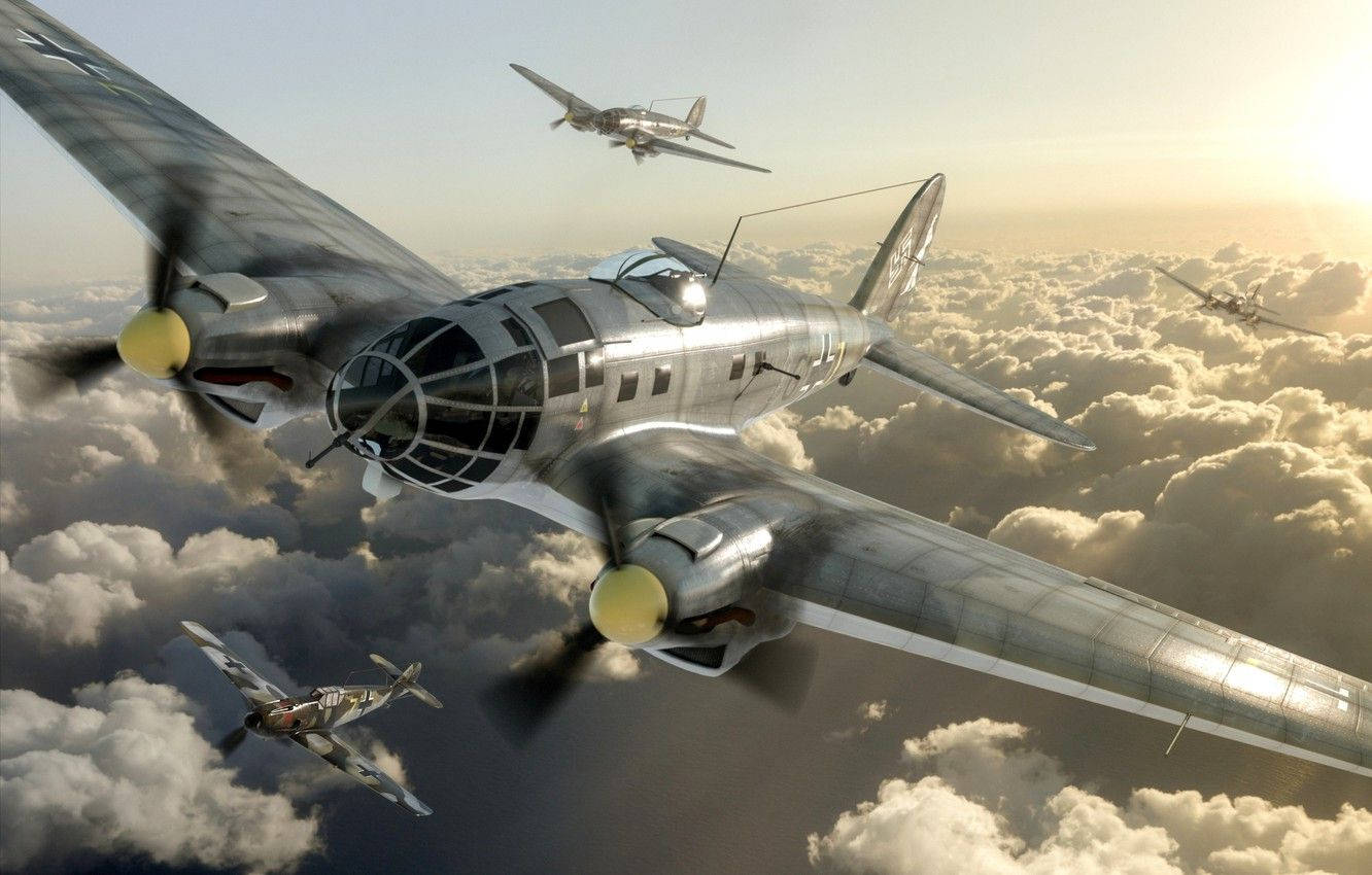 Cacciatedeschi Della Seconda Guerra Mondiale - Heinkel He 111 Sfondo