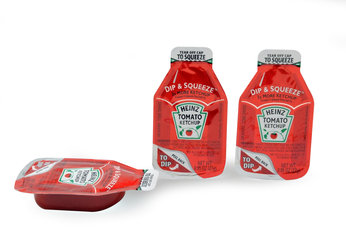 Heinz Dipand Squeeze Ketchup Packets PNG