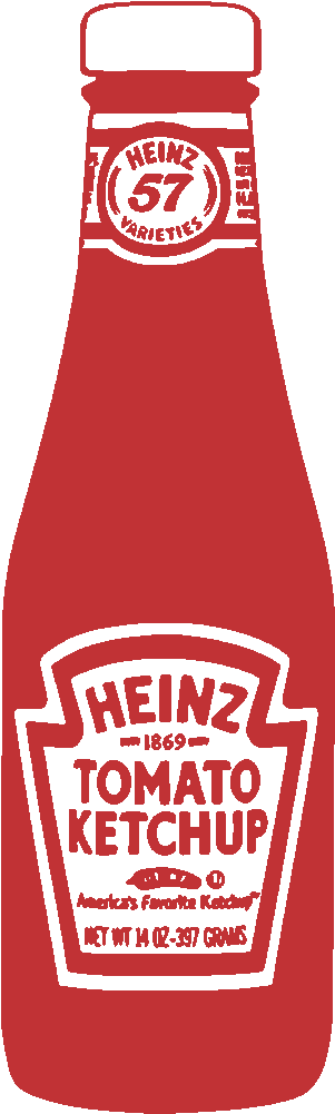 Heinz Ketchup Bottle Outline PNG