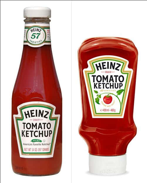 Heinz Ketchup Bottles Comparison PNG