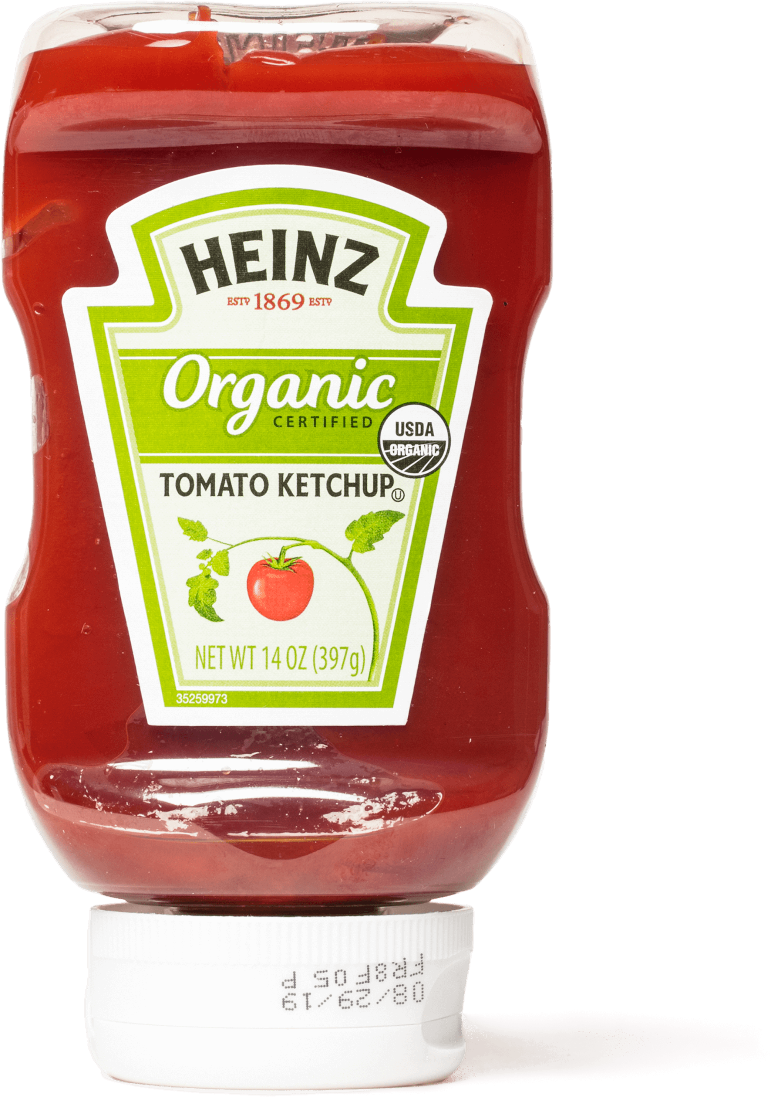 Heinz Organic Tomato Ketchup Bottle PNG