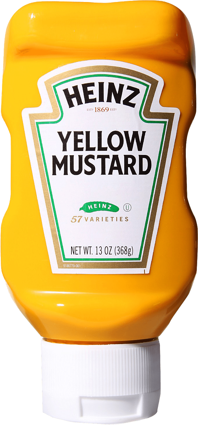 Heinz Yellow Mustard Bottle PNG