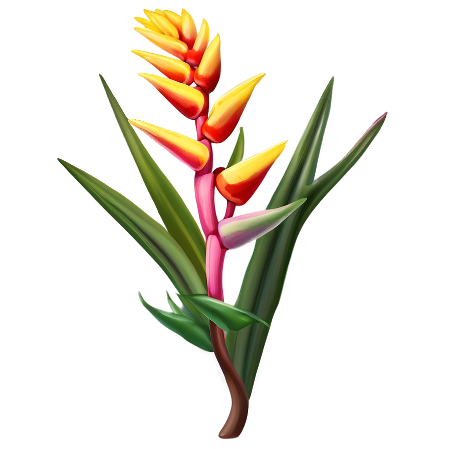 Download Heliconia Flower Drawing Png Cqc51 | Wallpapers.com