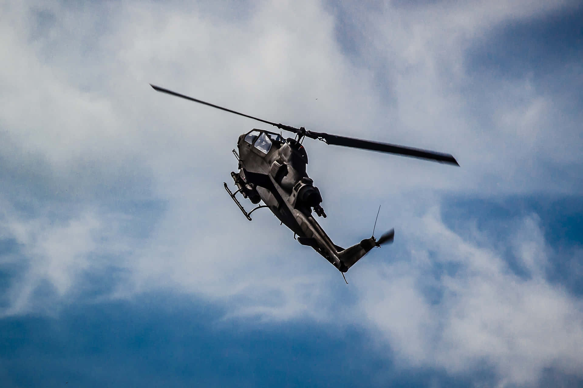 Stunning Aerial View of a Helicopter in Flight