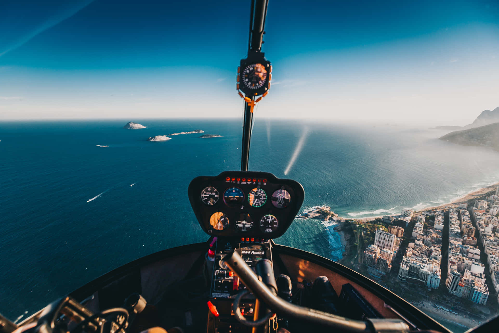 Stunning Aerial Helicopter Shot