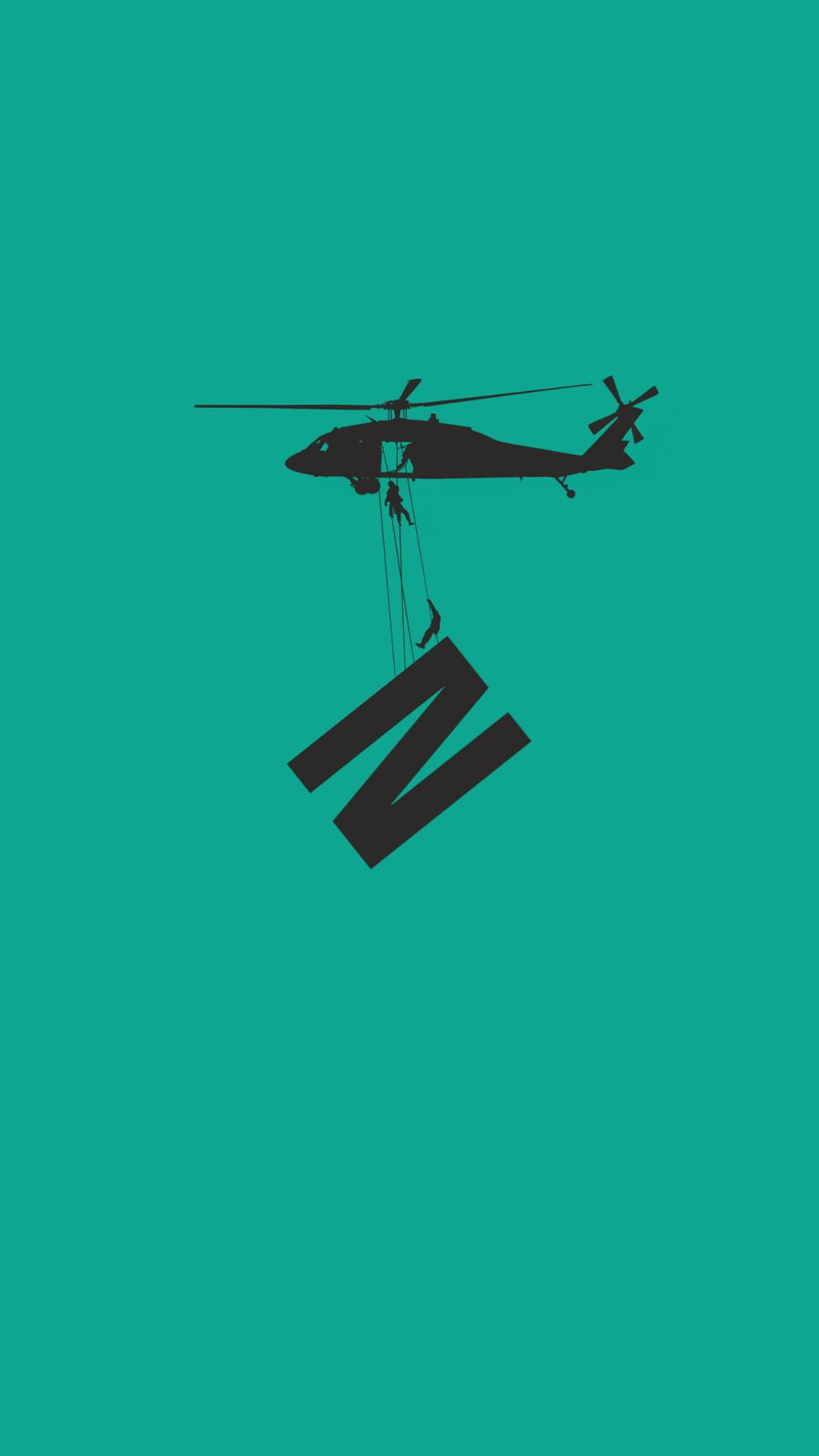 Helicopter Dropping Letter N Background