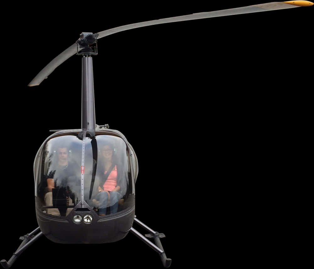 Helicopter Front Viewwith Passengers PNG