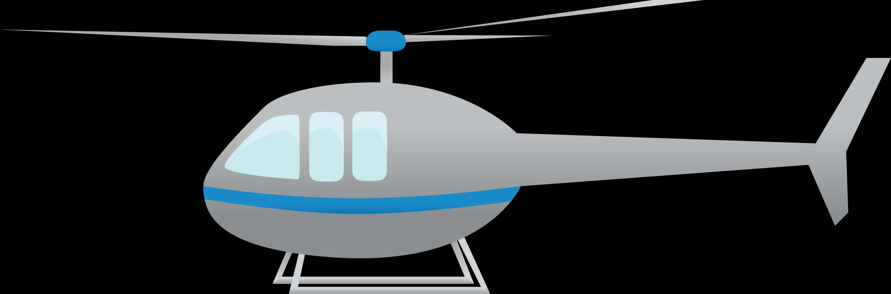 Helicopter Silhouette Graphic PNG