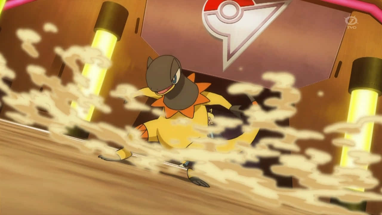 Heliolisk In Pokemon Battle Wallpaper