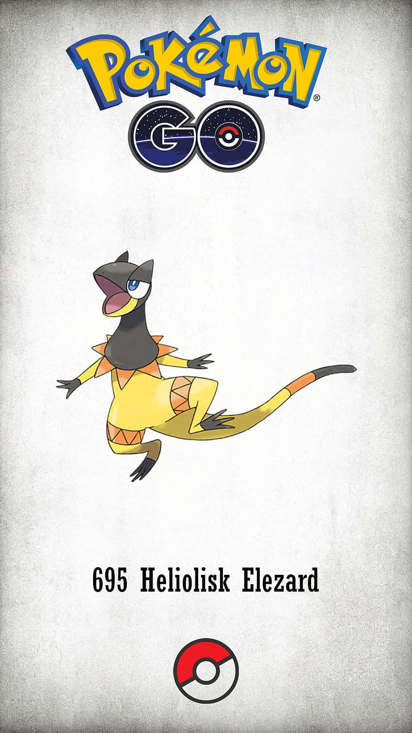 Heliolisk Powering up with Pokemon Go Logo Wallpaper