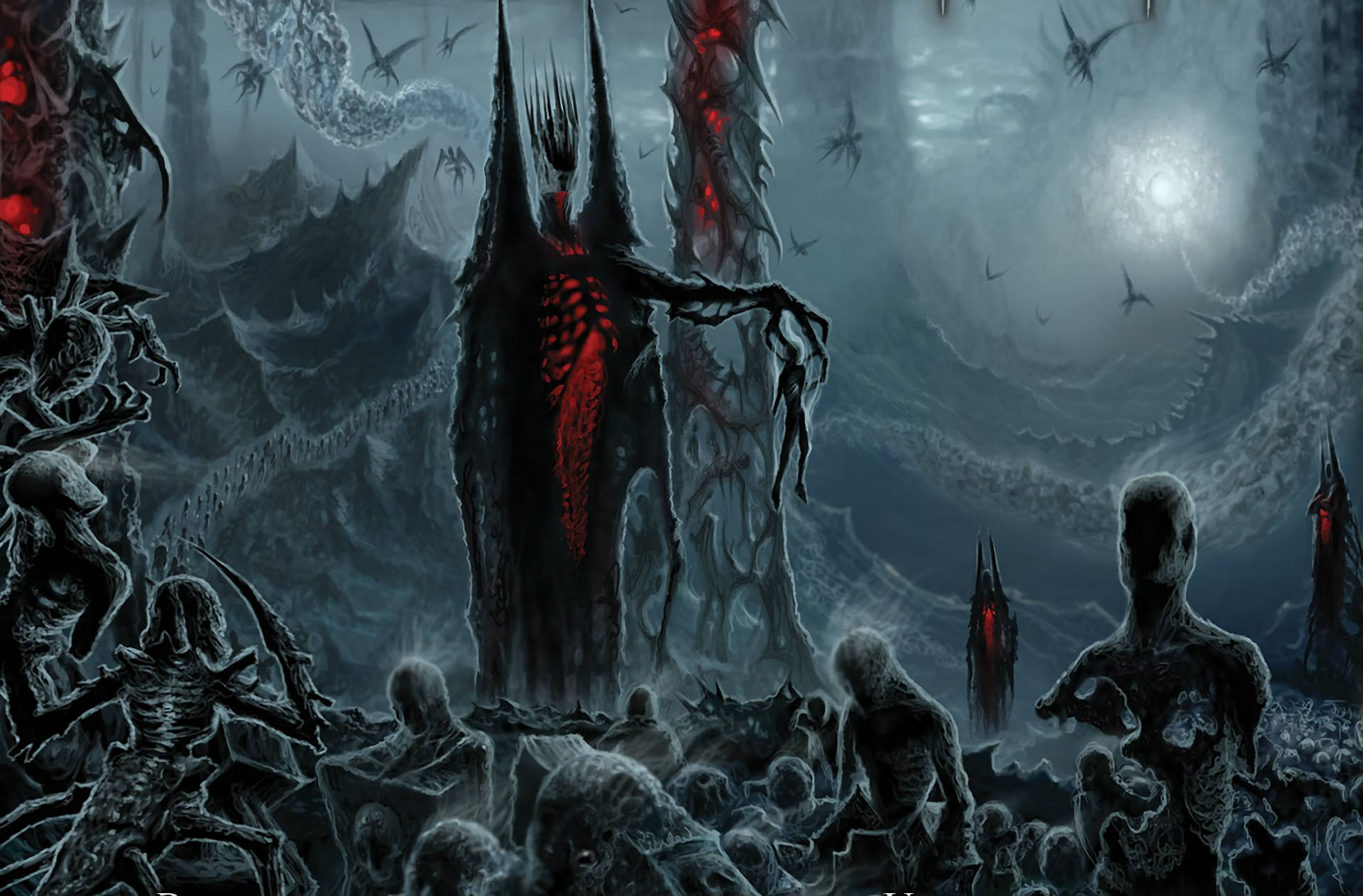 The Cover Of The Album, A Dark And Spooky Scene Wallpaper