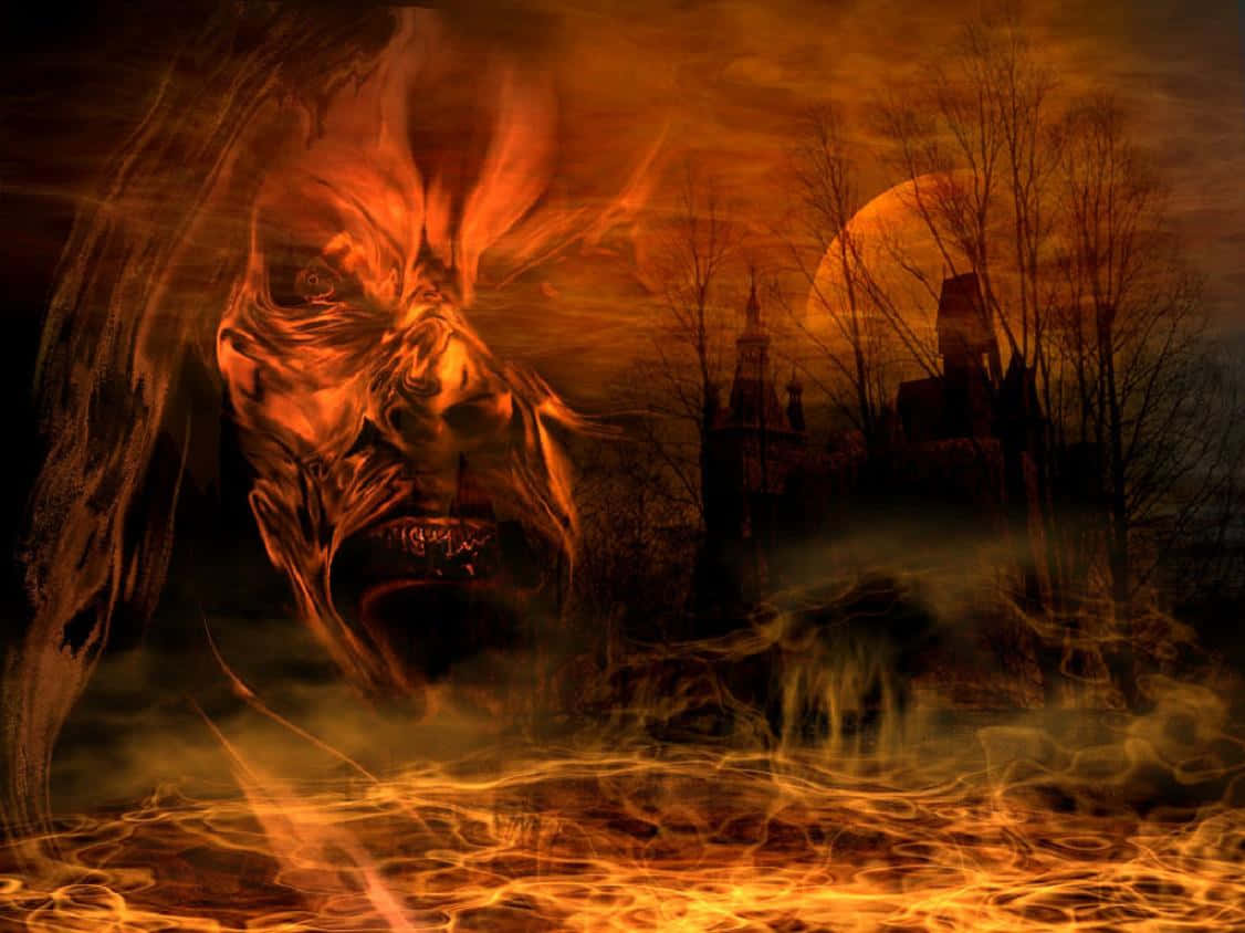 Old Church In Hell Background