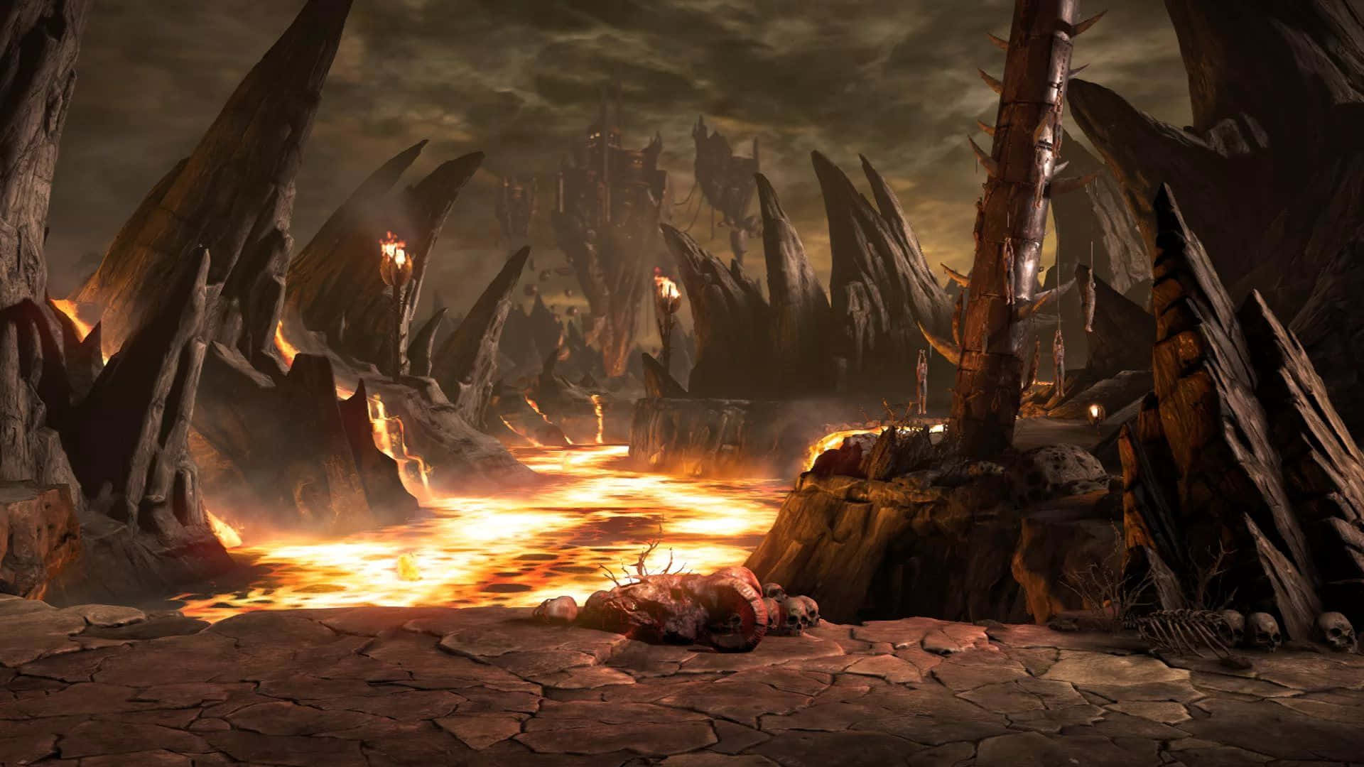 Mortal Kombat Krossroads Hell Background