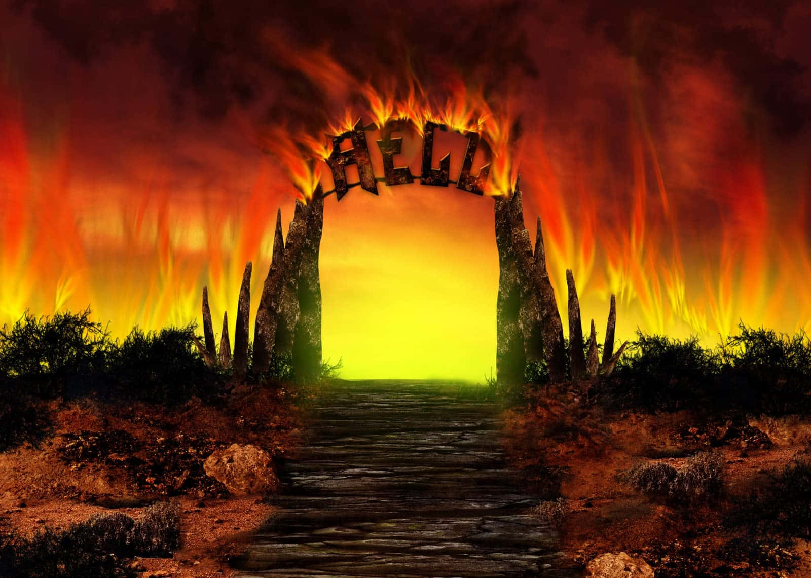Arch At The Entrance To Hell Background