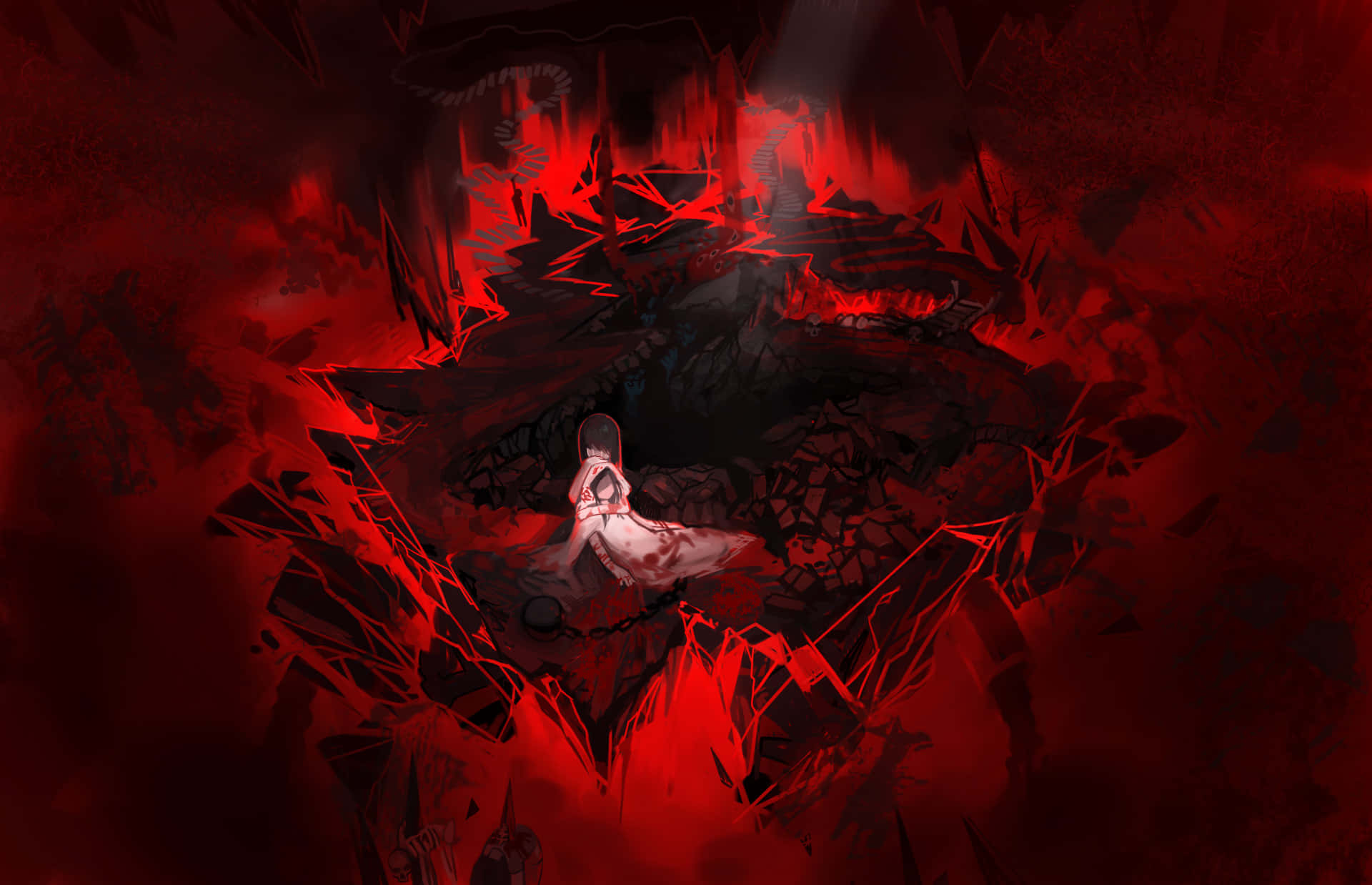 River Of Blood Hell Background