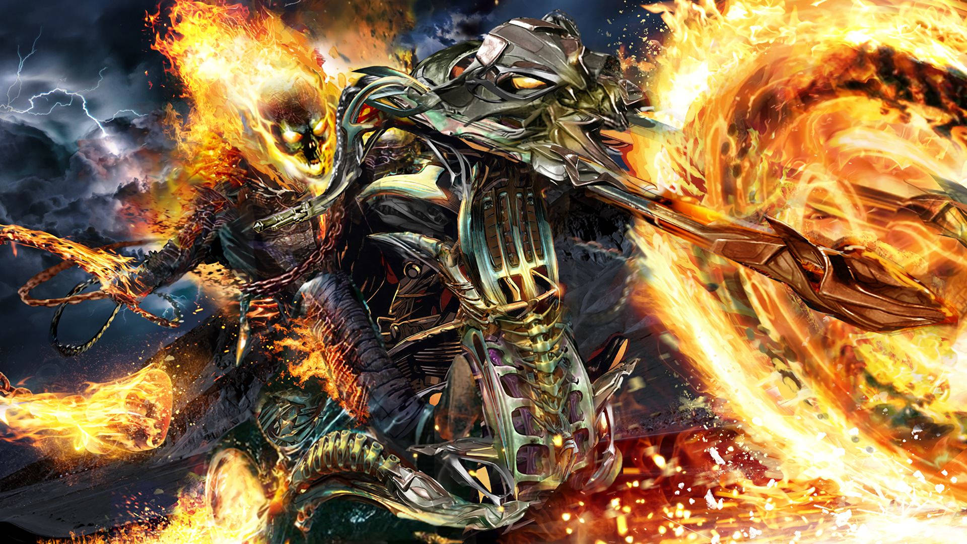 Hell King Ghost Rider Background