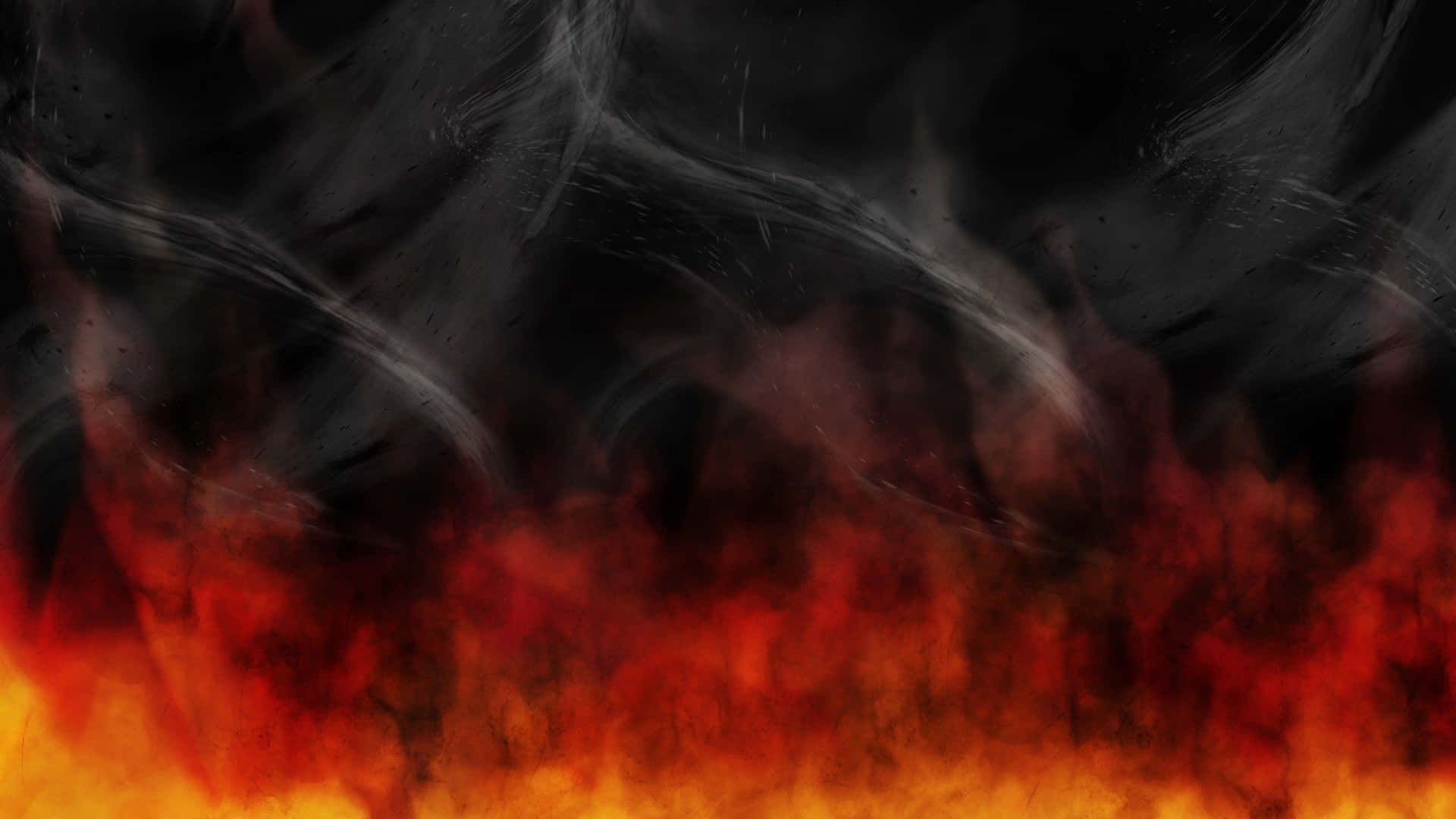 A Black And Red Fire Background With Flames