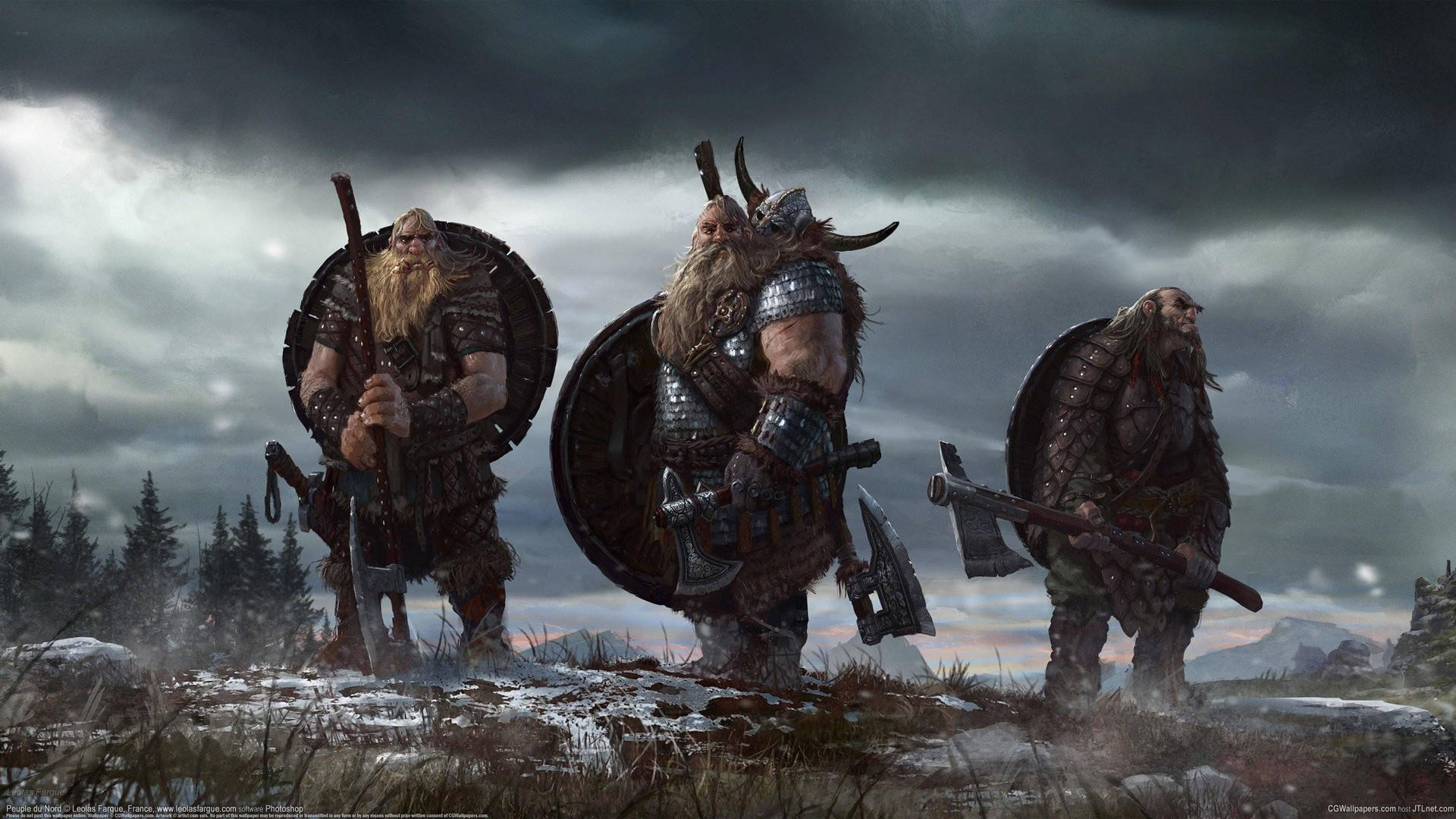 Hellbound Three Vikings Background