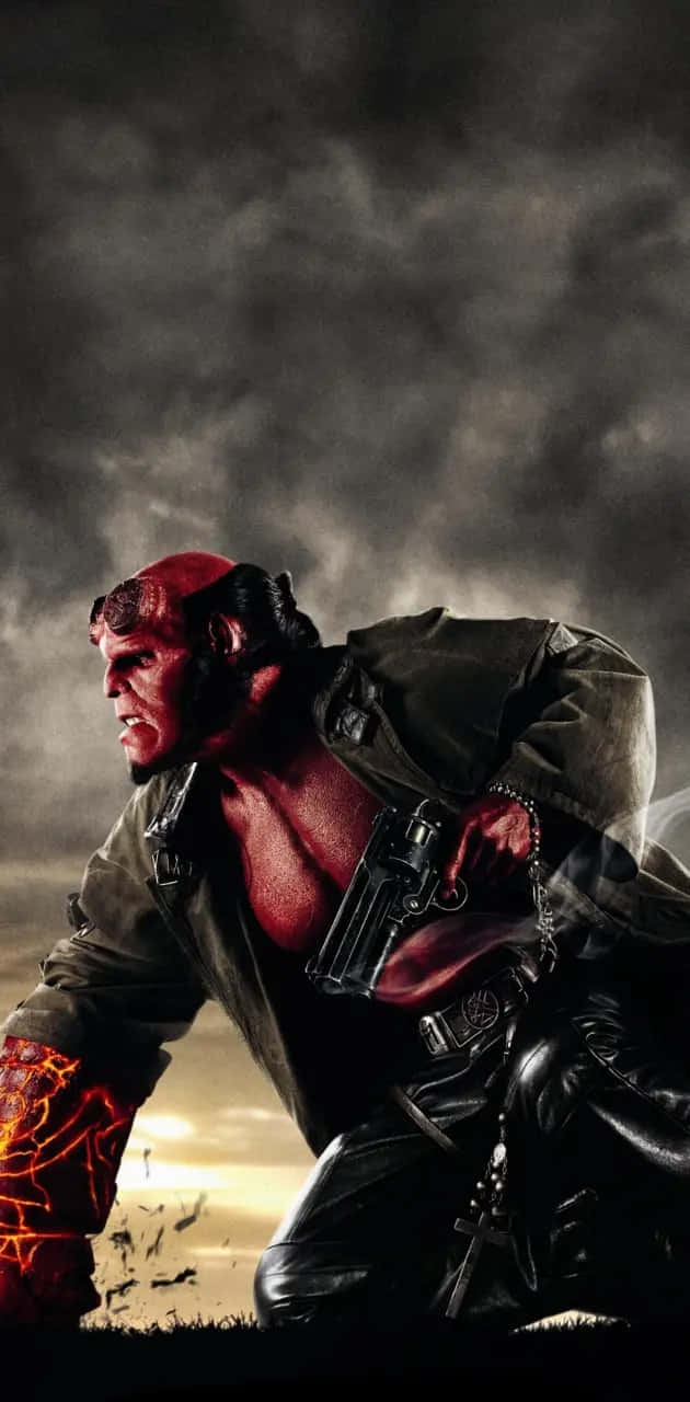 Download Hellboy Readyfor Action Wallpaper | Wallpapers.com