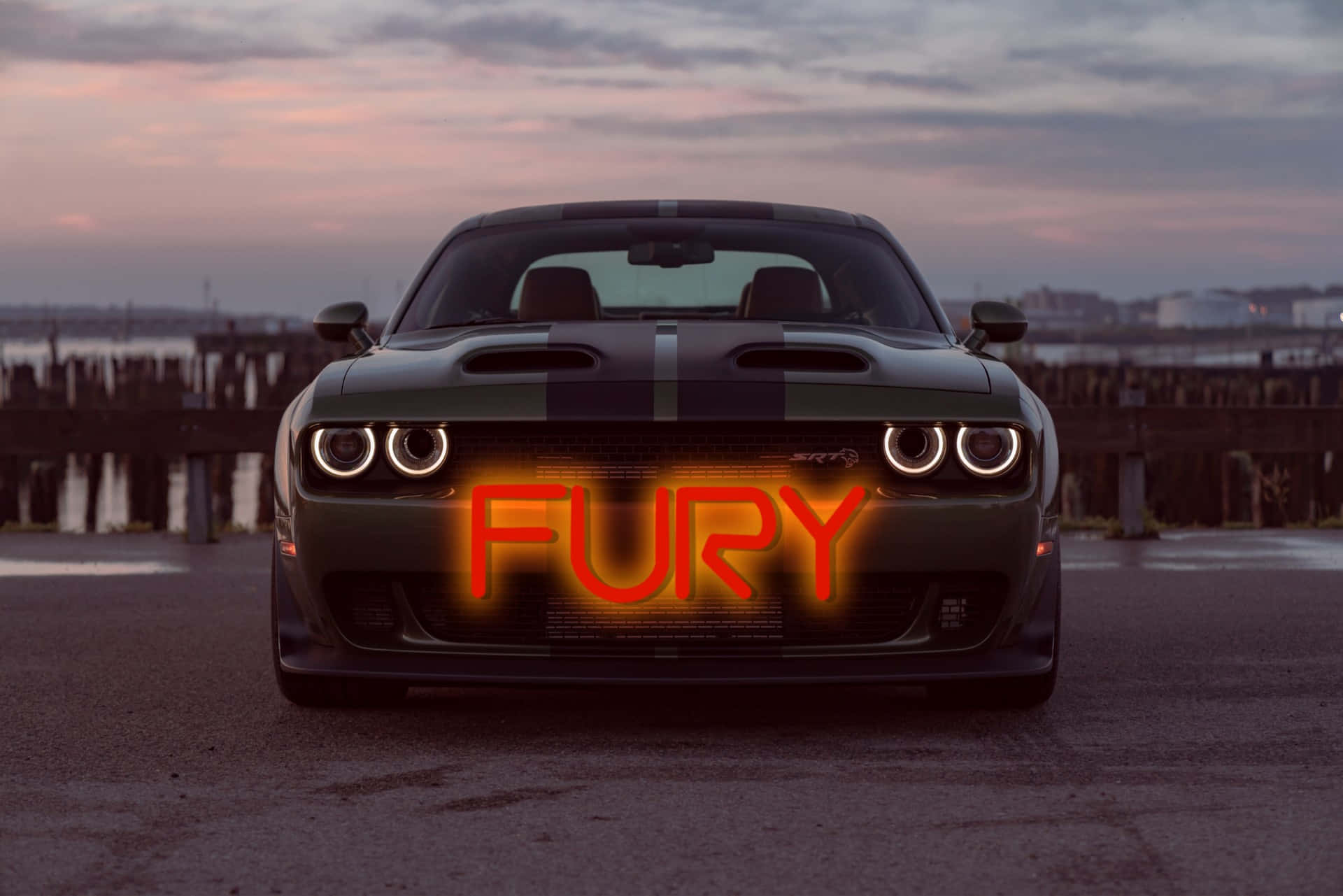 A Car With The Word Fury On It Wallpaper