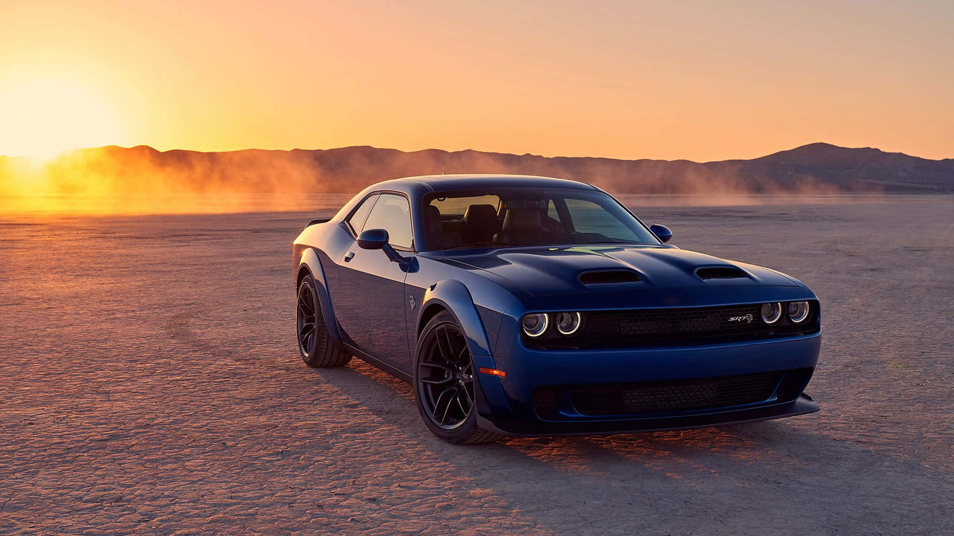 Experience pure power with the Dodge Challenger SRT Hellcat Wallpaper