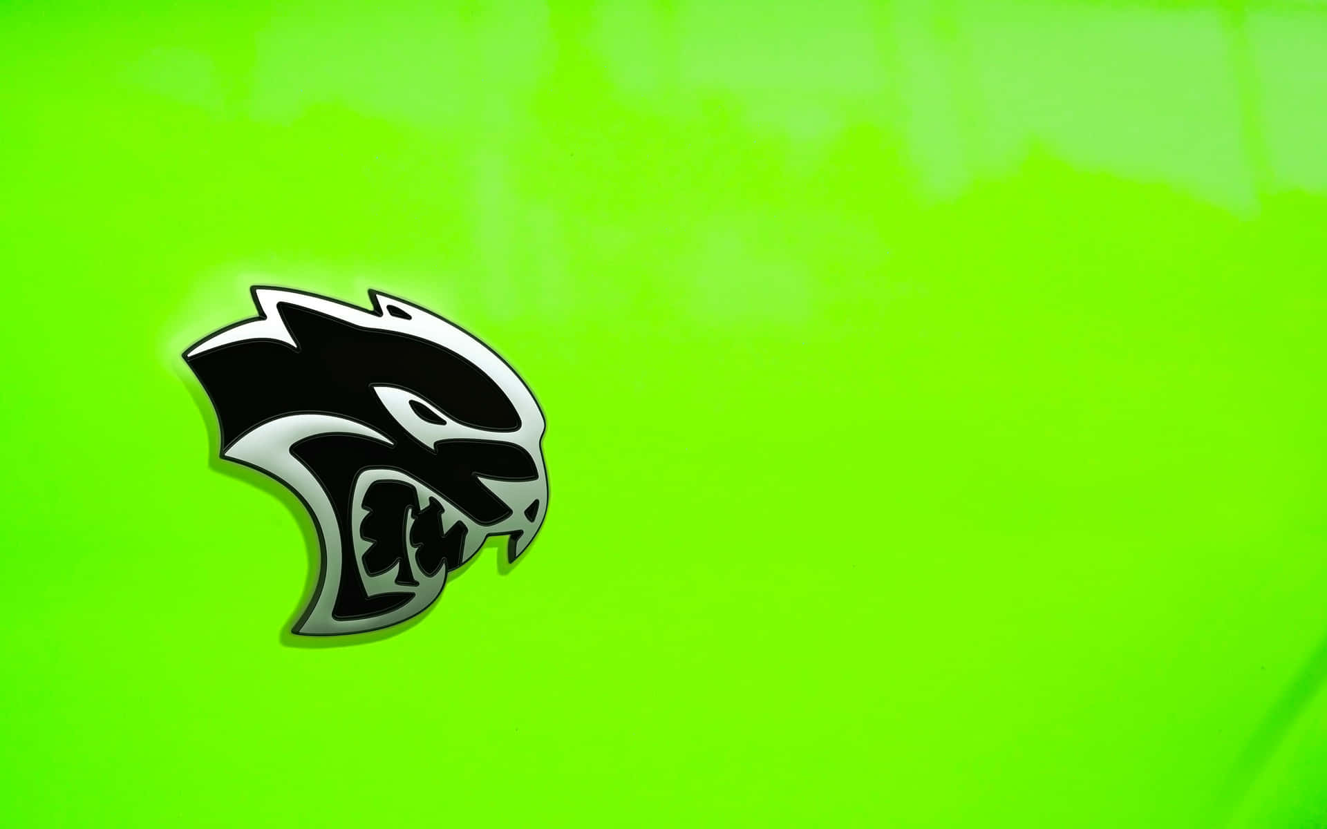 Hellcat Redeye Logo Green Background Wallpaper
