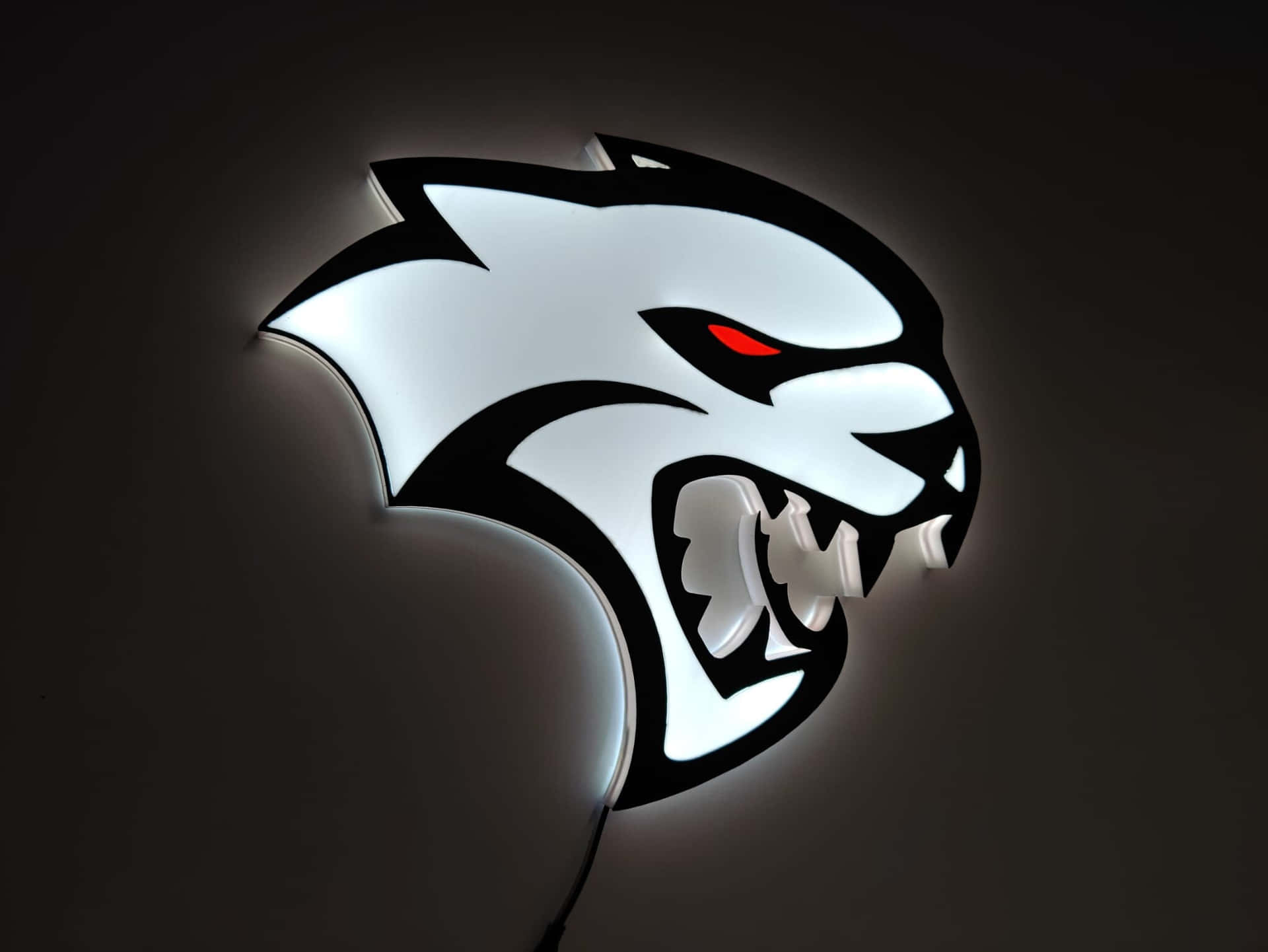 Hellcat Redeye Logo Illuminated Wallpaper