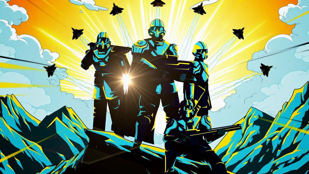 Helldivers2 Elite Squadron Action Wallpaper