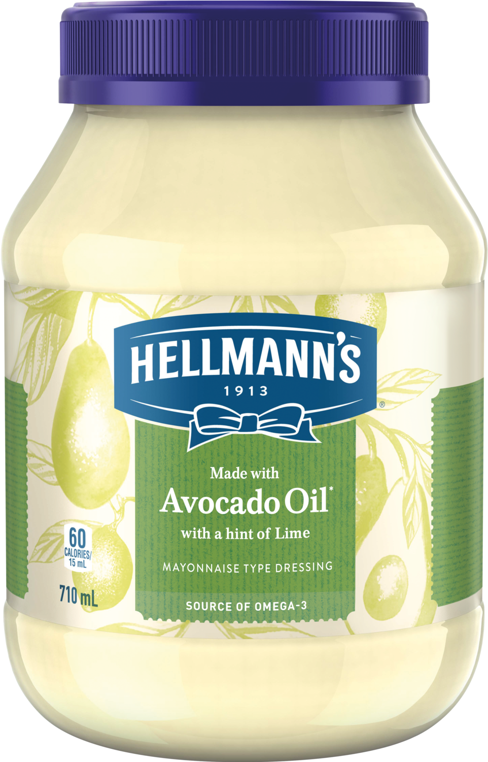 Hellmanns Avocado Oil Mayonnaise Jar PNG