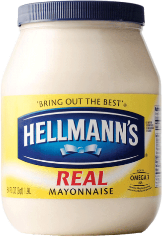 Hellmanns Real Mayonnaise Jar PNG