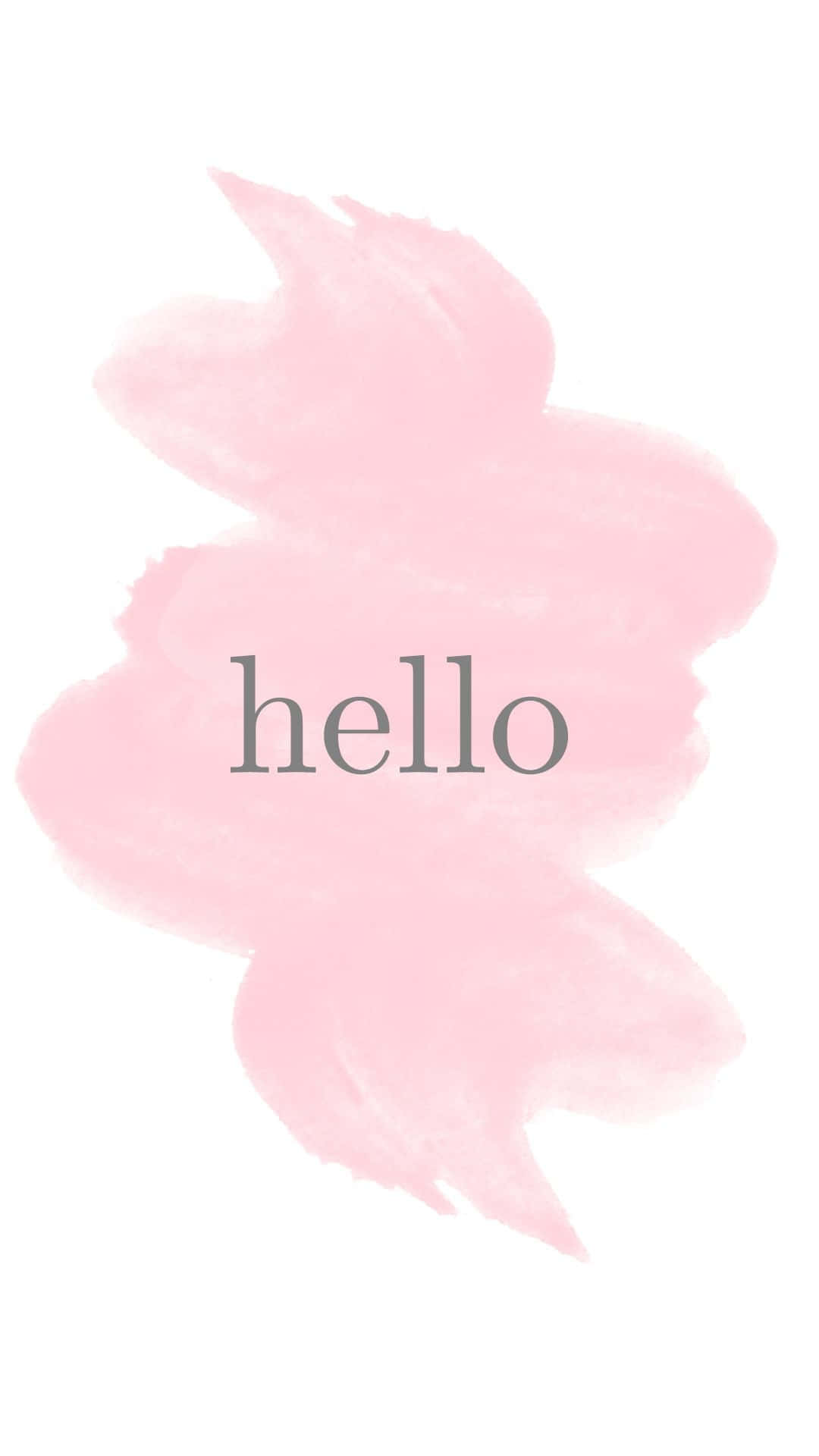 A cheerful greeting of "Hello"