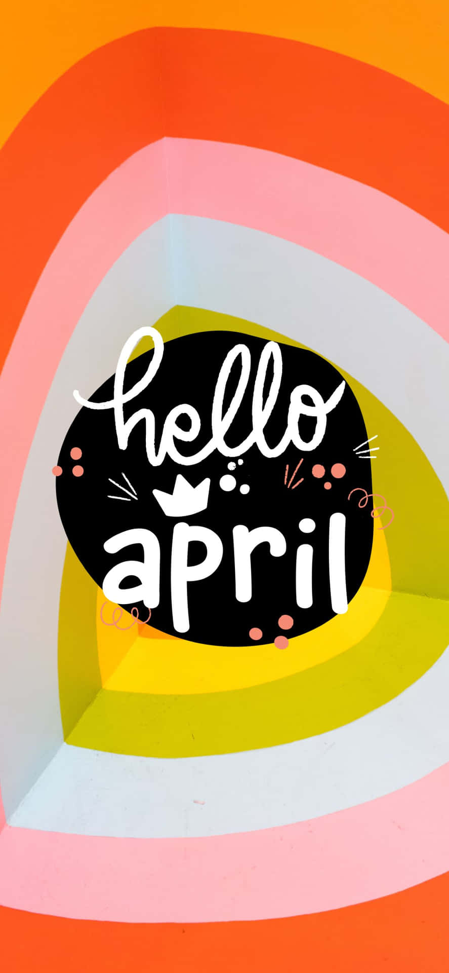 Hello April Colorful Greeting Wallpaper