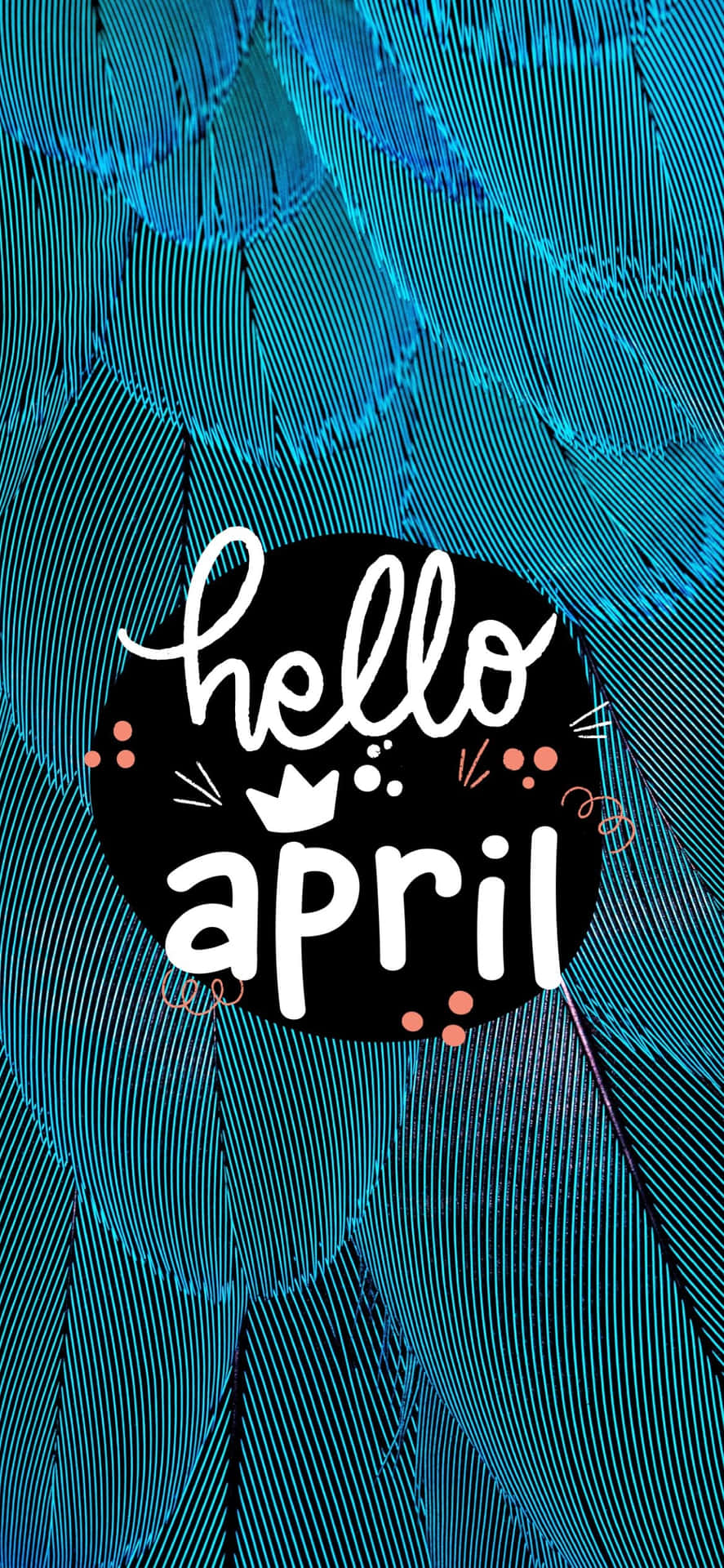 Hello April Feather Background Wallpaper