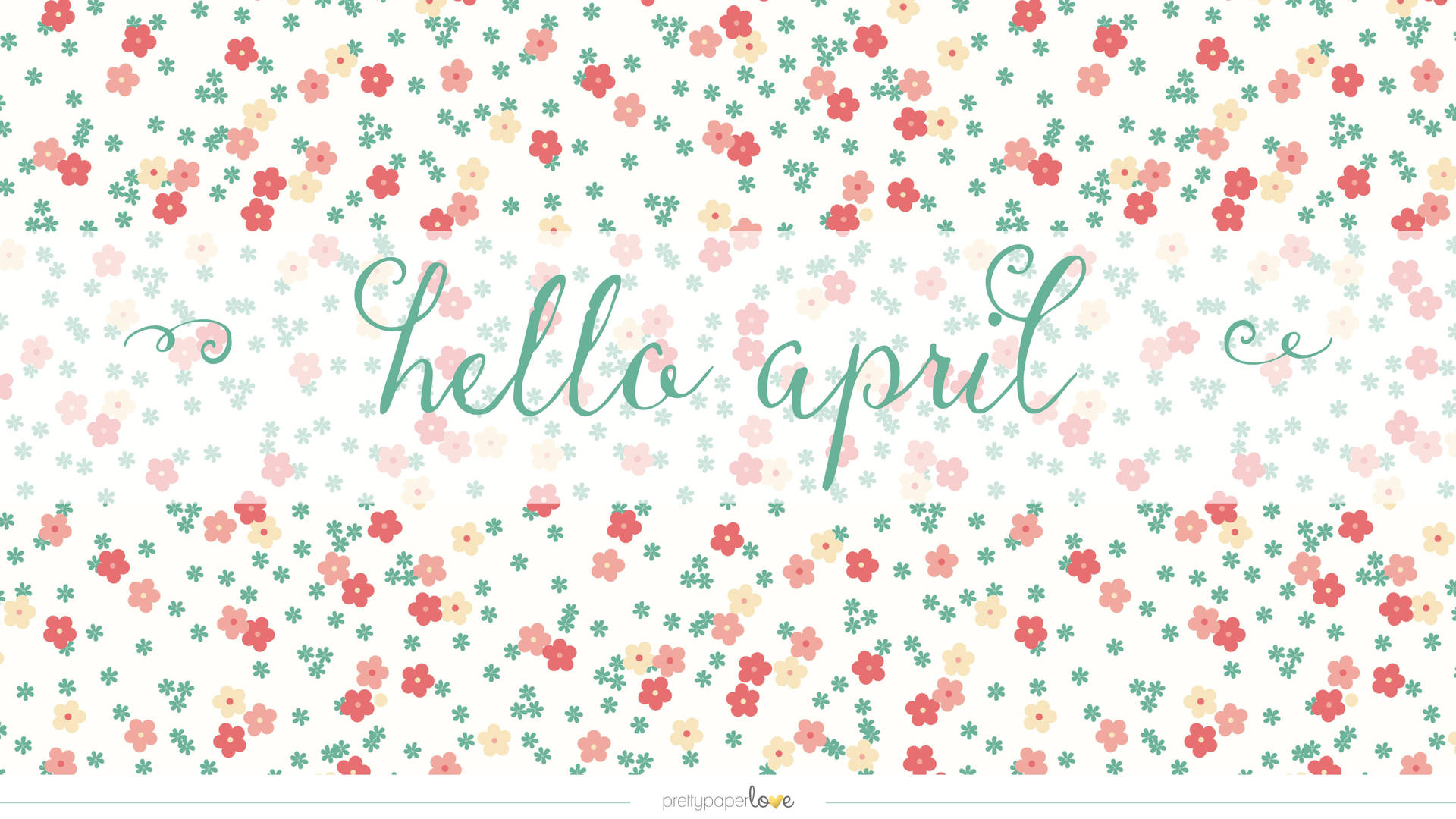 Welcome April with a Gorgeous Floral Art Wallpaper