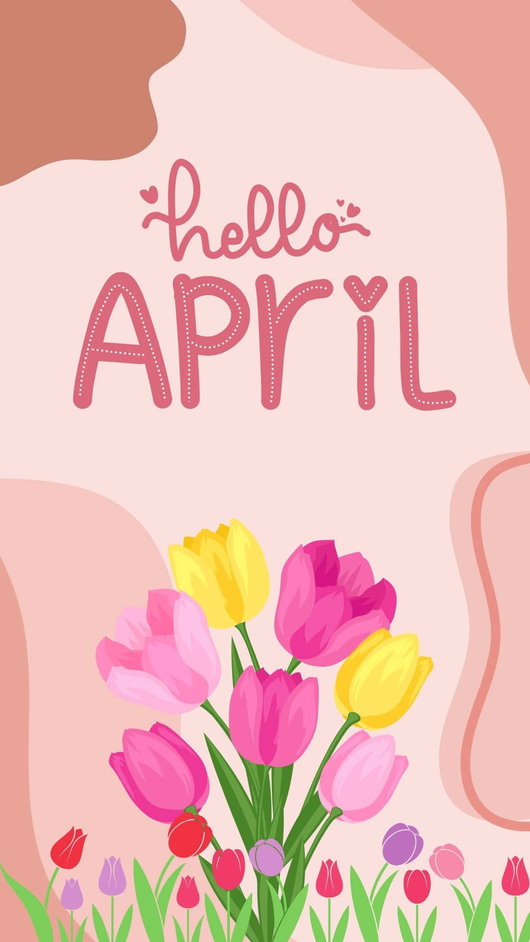 Hello April Greeting Card Wallpaper