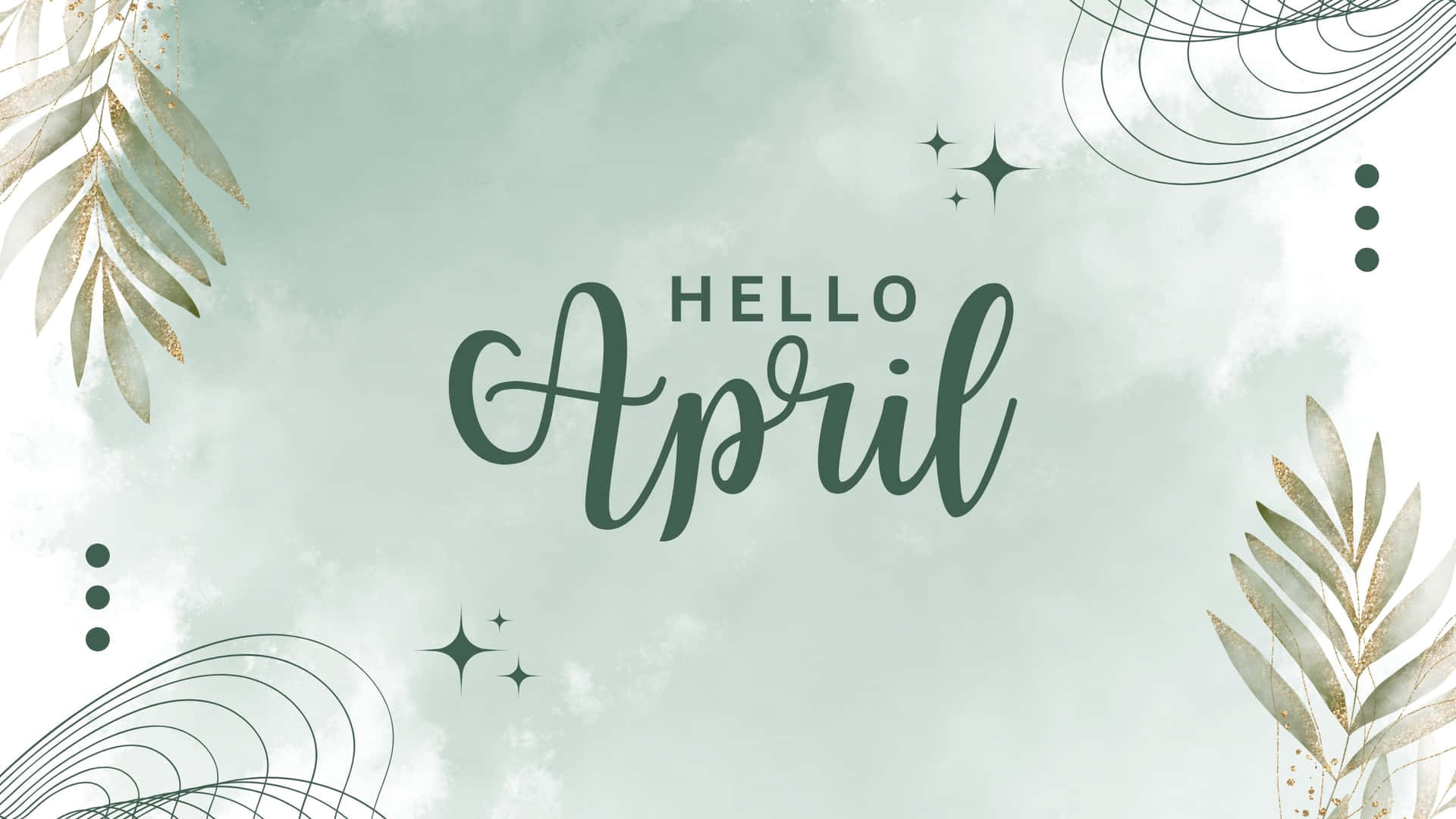 Hello April Greeting Card Design Wallpaper