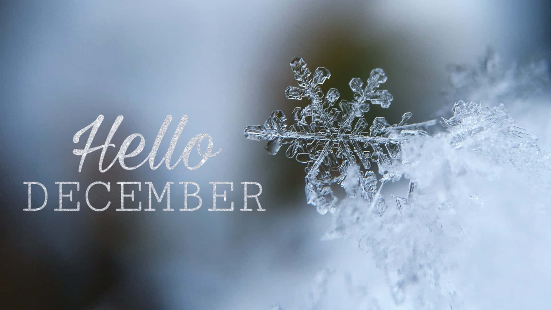 Hello December Snowflake Wallpaper