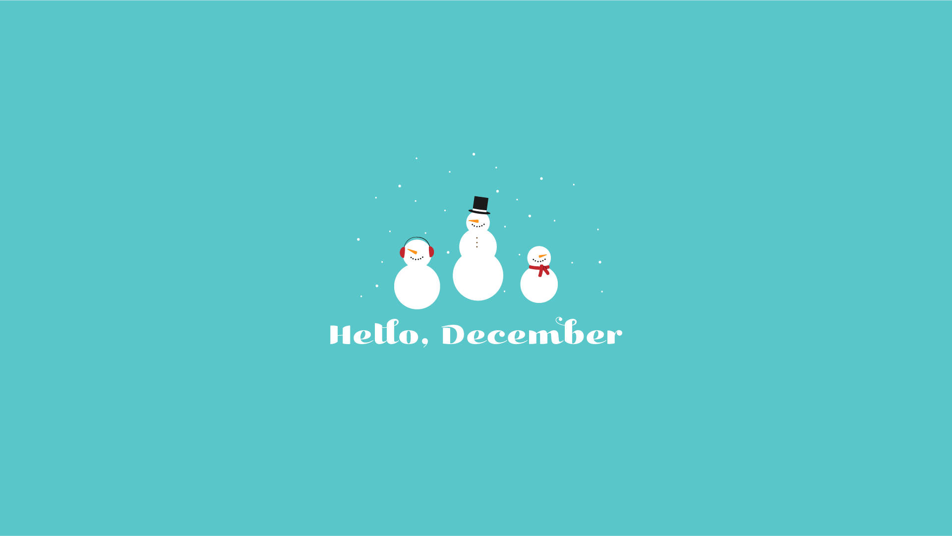 Hello December Snowmen Wallpaper