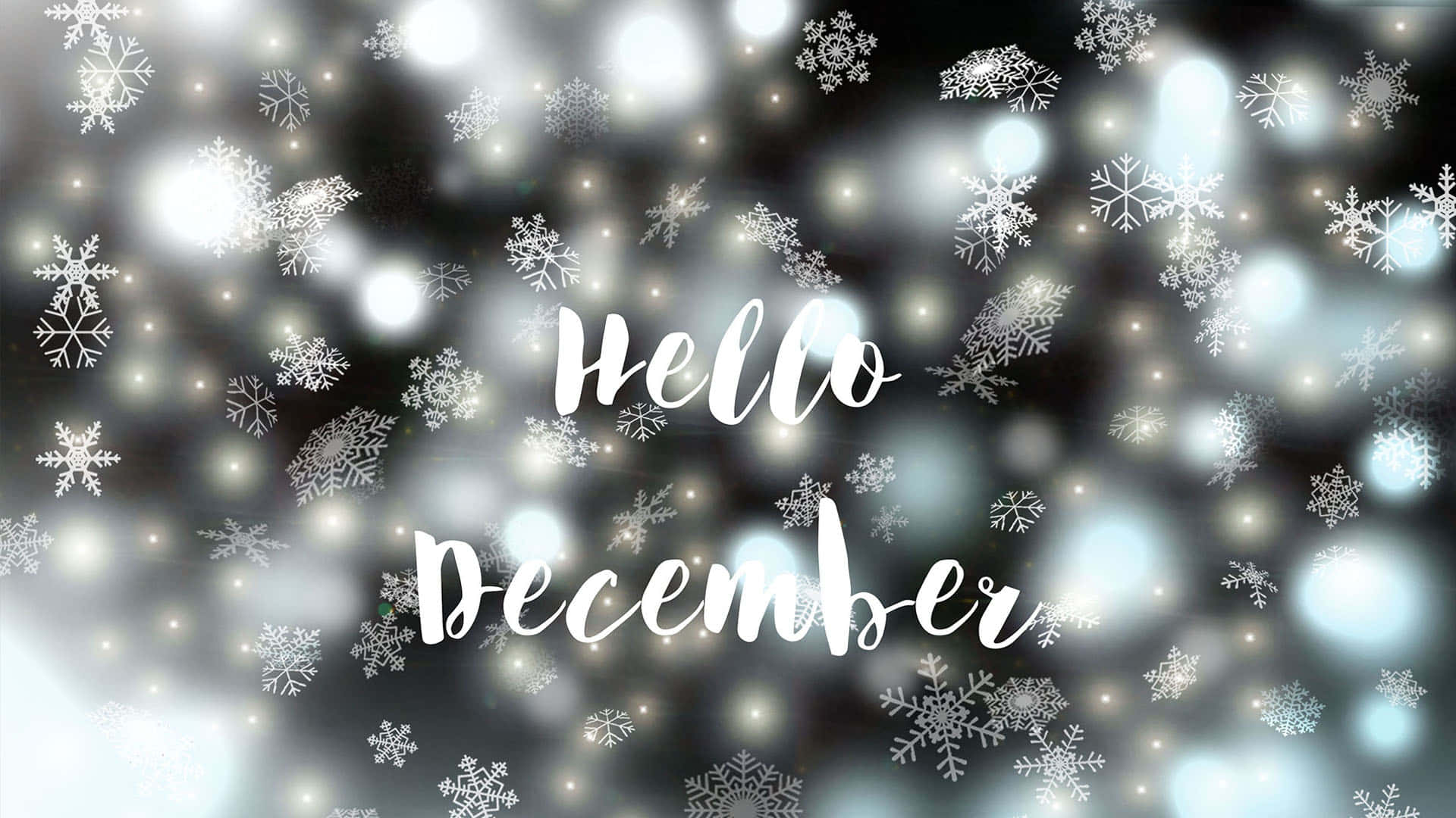 Hello December Winter Wonderland Wallpaper