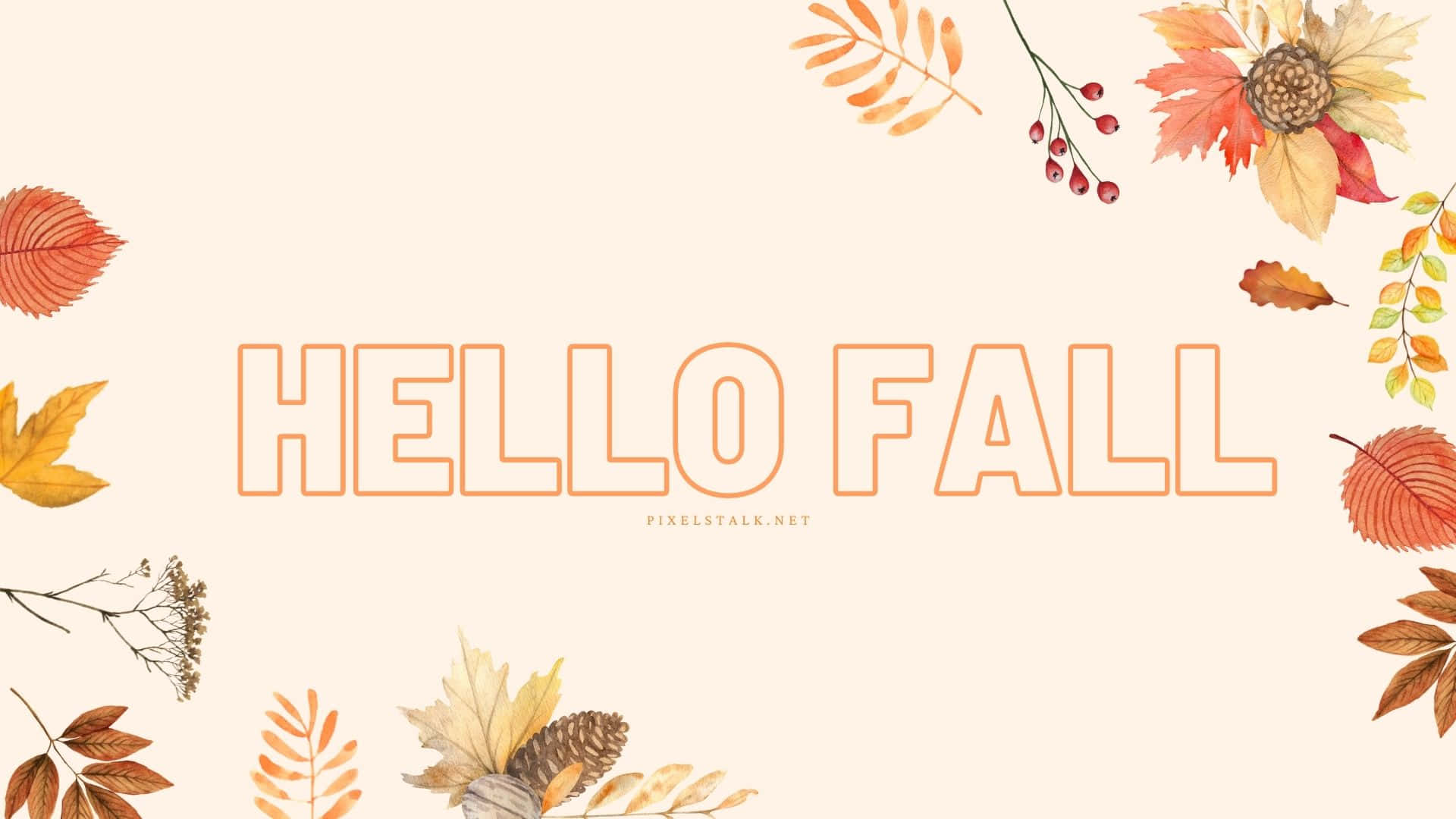 Hello Fall Floral Background Wallpaper