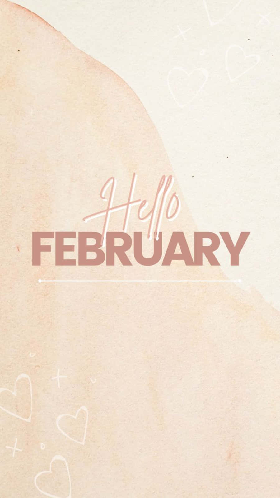 Hello_ February_ Aesthetic_ Background Wallpaper
