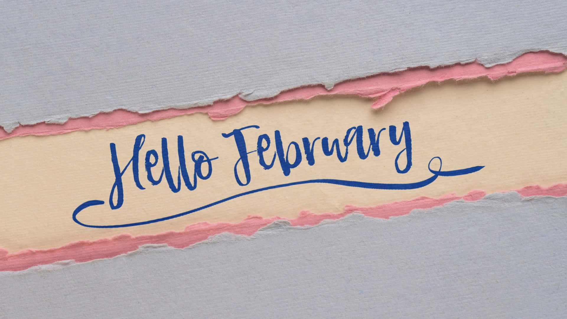 Hello February Calligraphy Wallpaper