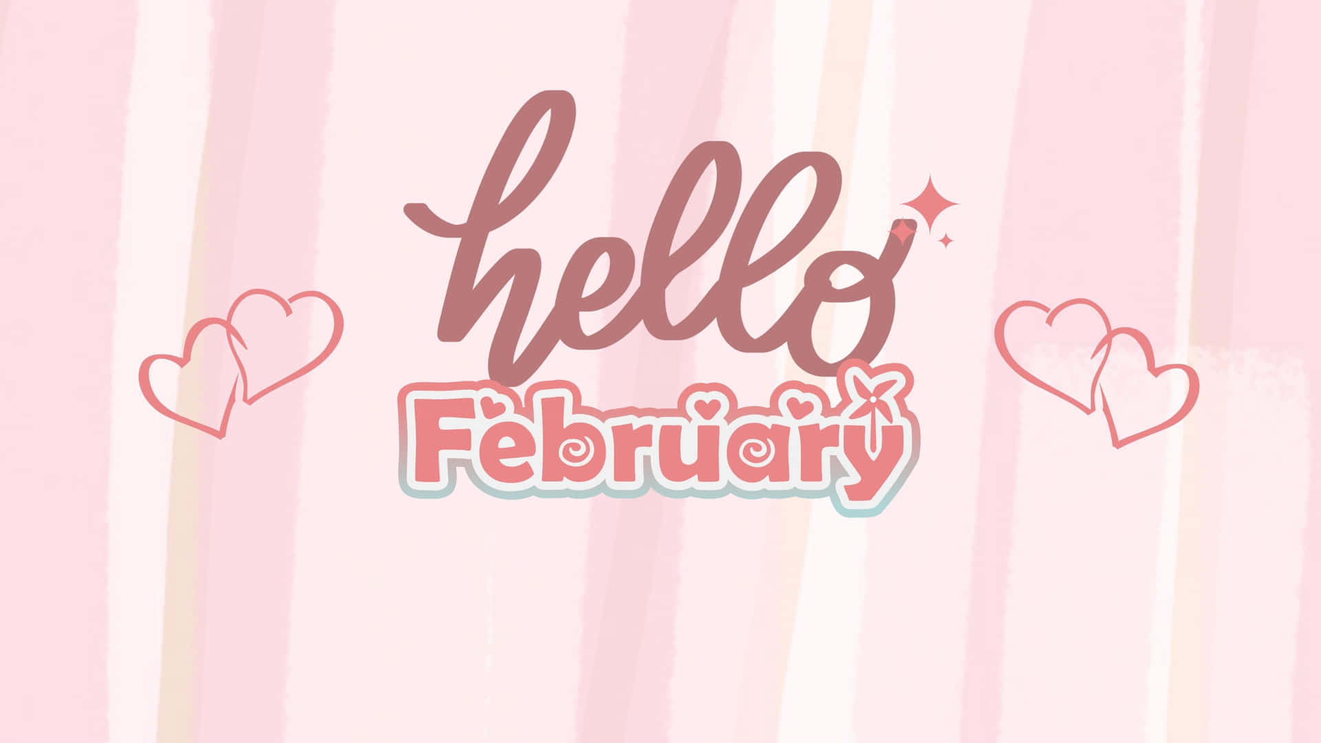 Hello February Greeting Design Wallpaper