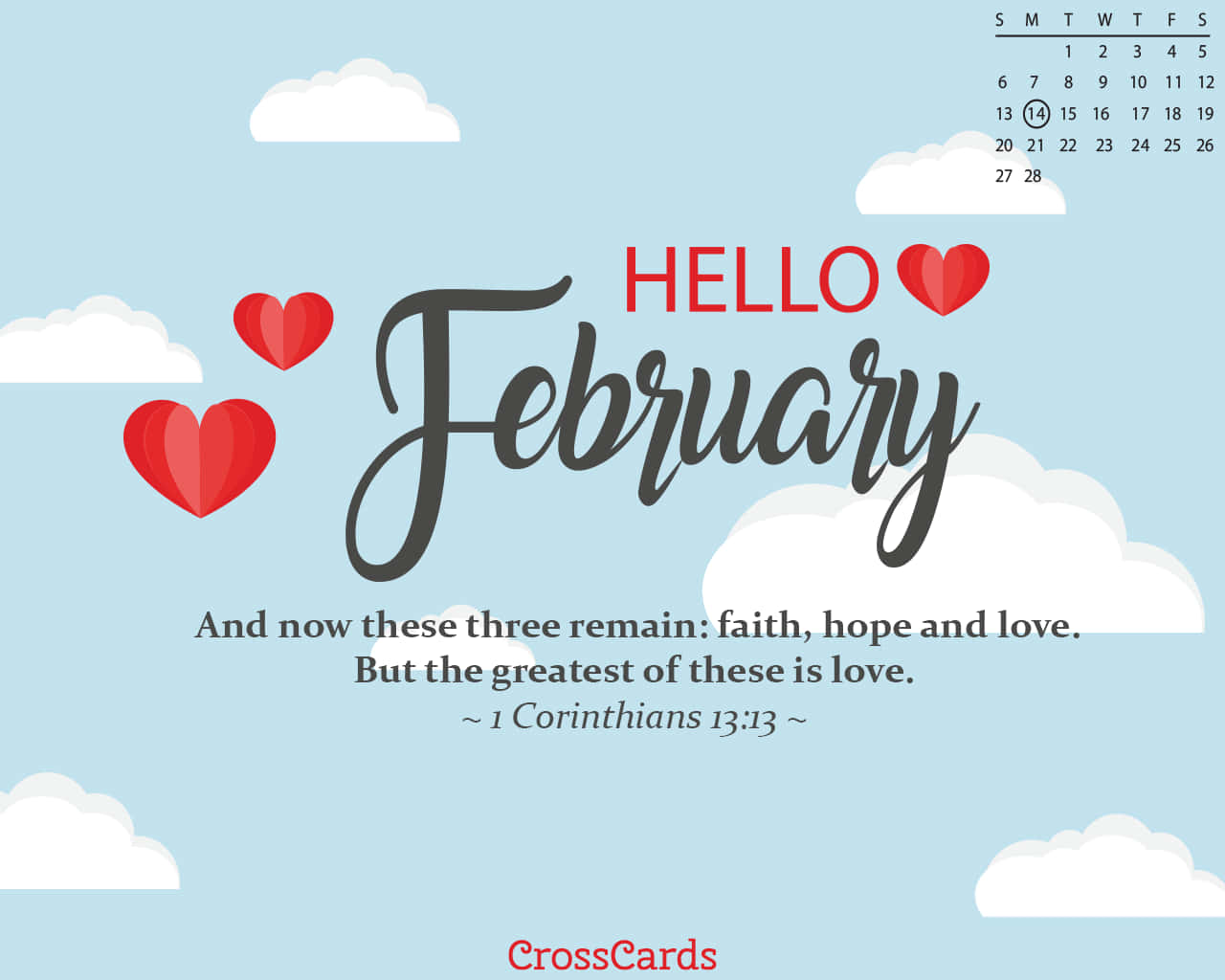 “Welcome to February with Wonderful Surprises” Wallpaper