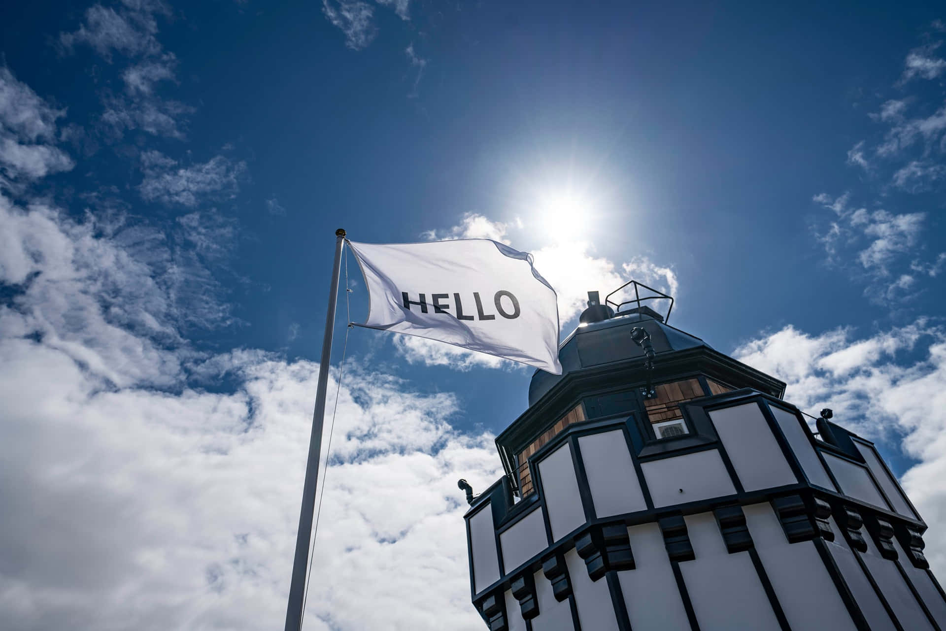 Hello Flag Camera Obscura Edinburgh Wallpaper