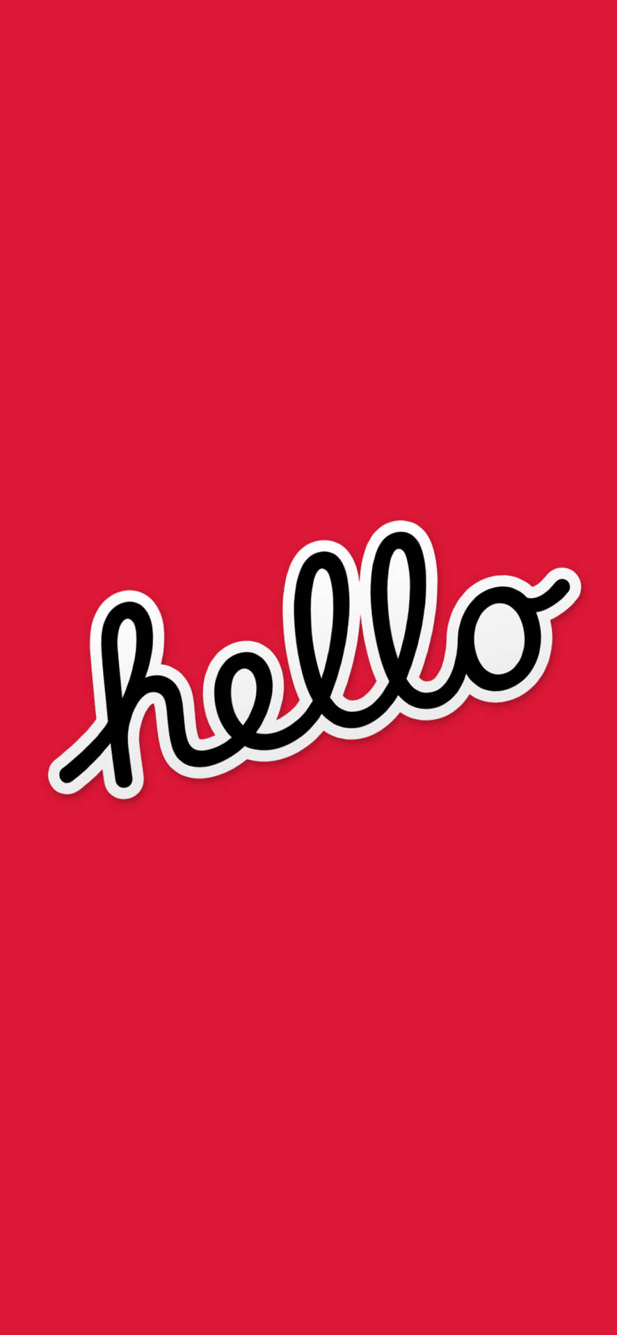 Hello Greeting On Red Background Wallpaper