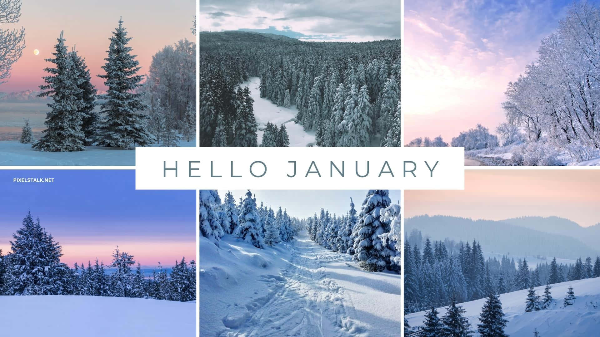 Välkomnadet Nya Året Med Hej Januari Wallpaper