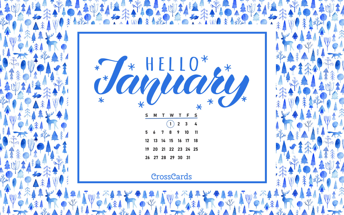“Welcome to January!” Wallpaper