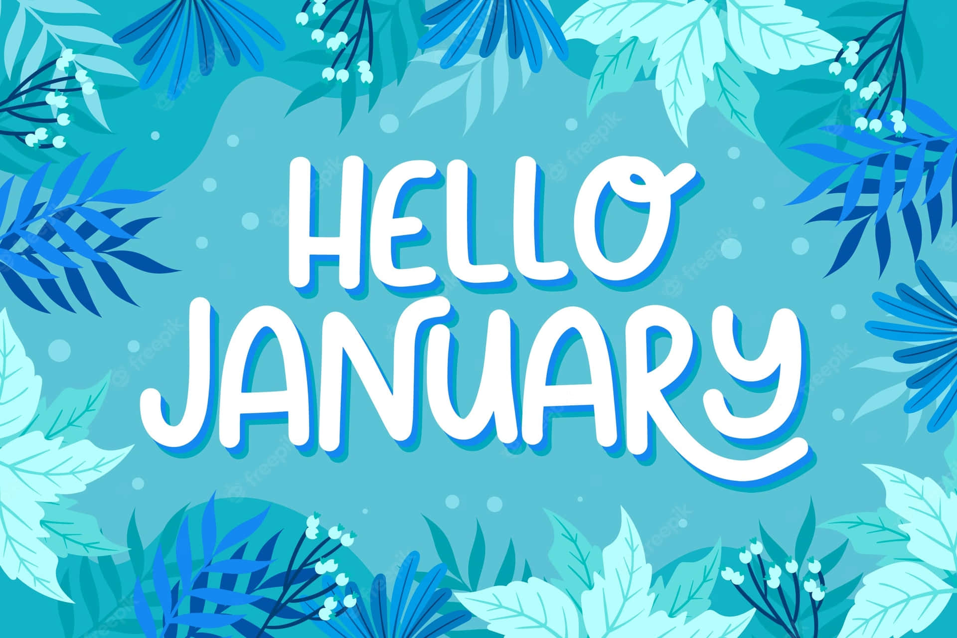 Spark din nye år med Hello Januar smukke nye tapet. Wallpaper